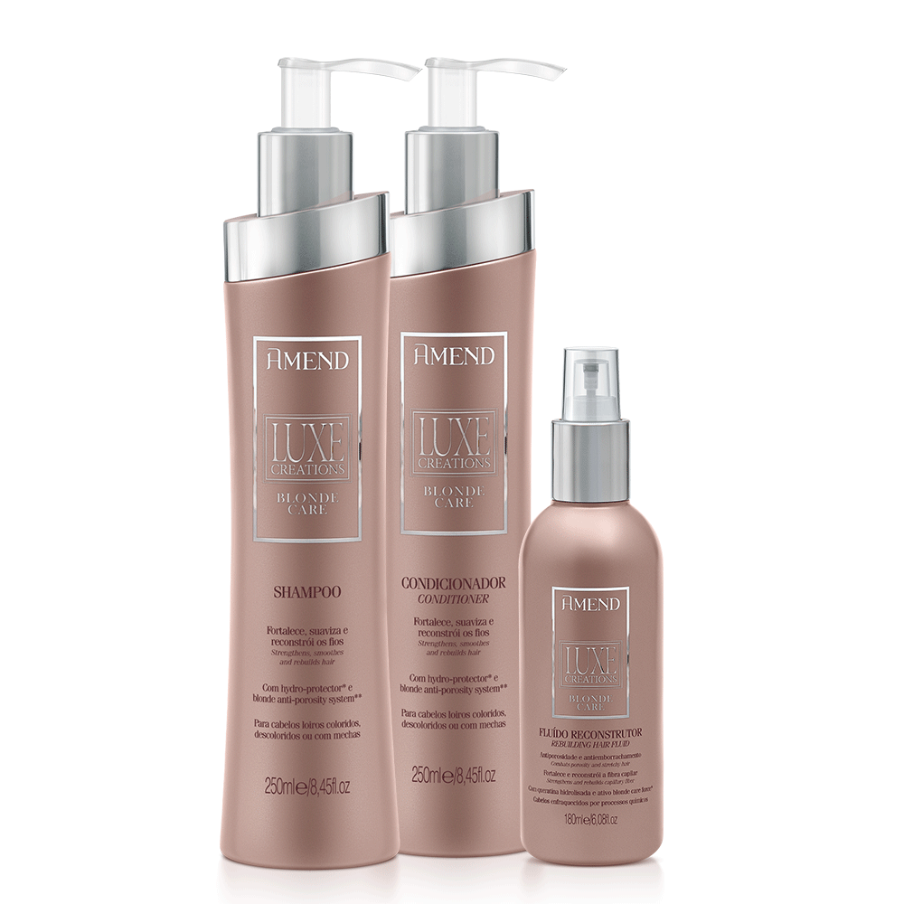 Kit Amend Luxe Creations Blonde Care | 3 produtos